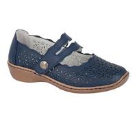 Boulevard L641C-6 Womens Leather Shoe Navy Size 6