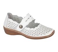 Boulevard L641G-3 Womens Leather Shoe White Size 3