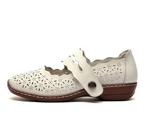 Boulevard L641G-3 Womens Leather Shoe White Size 3