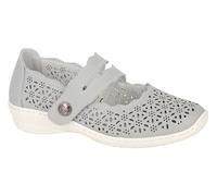 Boulevard L641LF-4 Womens Leather Shoe Light Grey Size 4