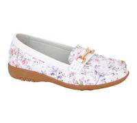 Boulevard L643G-7 Womens Leather Casual Shoe White Leather Size 7
