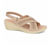 Boulevard L827 Cross Strap Sandals in Light Brown - UK 3 - Light Brown