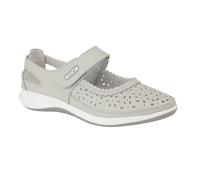 Boulevard Window Back Punched Bar Shoes Women's Light Grey 3 UK