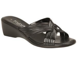 Boulevard L9558 X-Over Wedge Heel Mule Sandal sizes 3 to 8 POST FREE
