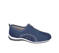 Boulevard La Rochelle Leather Womens Leisure Shoes Trainers, Size 4 In Navy Blue