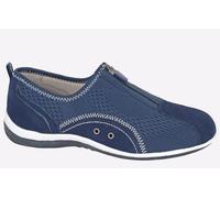 Boulevard La Rochelle Leather Womens Leisure Shoes Trainers, Size 8 In Navy Blue