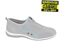 Boulevard Kimberley Ladies Centre Zip Mesh Leisure Shoes Grey