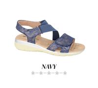 Boulevard Ladies Padded Sandals Stretch Fit Elasticated Fastening Summer Shoes