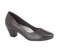 Boulevard Women's Court Shoe PU Leather Black 4 UK