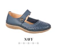 Touch Fastening Perforated Bar Casual - Navy