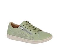 Boulevard Ladies Womens L832 Soft Leather Lace & Zip Leisure Shoe Sizes 3 to 9 (Mint Green Soft Leather, UK Footwear Size System, Adult, Women, Numeric, Medium, 3)