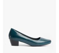 Boulevard MARIA Womens Low Block Heel Court Shoes Navy - UK 6