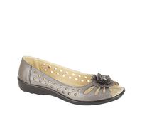 Boulevard Mia Flower Womens Shoes | Slip On Shoes | Grey | UK Size 3