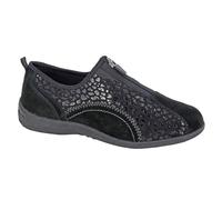 Boulevard Montpellier Leisure Womens Suede Leather Everyday Fashion Shoes Black