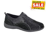 Boulevard Montpellier Leisure Womens Suede Leather Everyday Fashion Shoes Black