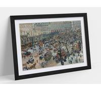 Boulevard of the Italians, Morning, Sunlight (1897) by Camille Pissarro Stunning Framed Wall Art Print Picture - A1 - Black Frame