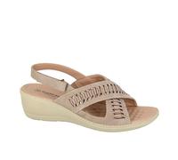Boulevard Petra Womens Wide Fit Sandals | Sandals | Beige | UK Size 6