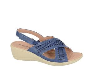 Boulevard Petra Womens Wide Fit Sandals | Sandals | Blue | UK Size 5