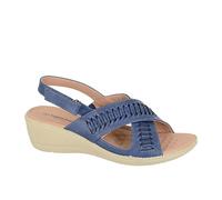 Boulevard Petra Womens Wide Fit Sandals | Sandals | Blue | UK Size 7