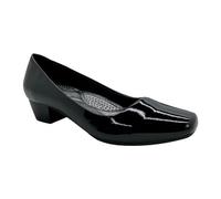 Boulevard Pointed Toe Slip-on Court Shoes Black 6 UK - Glossy Finish
