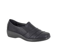 Boulevard Rouen Shoes Womens | Slip On Shoes | Black Matt | UK Size 7