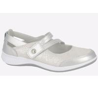 Boulevard Suzie Shoes Womens (Wide Fit) - Silver Leather - Size UK 5