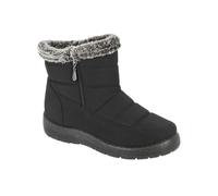 Ladies Wide Thermal Boots EEE Fit Zip Boulevard Ankle Padded Fur Warm Winter
