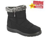 Boulevard Warmlined Womens Ankle Boots (Wide Fit) | Boots | Black | UK Size 3