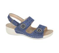 Boulevard Womens Ankle Strap Navy Fastening Slingback Comfort Sandals Sizes 3-8
