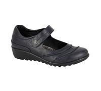 Boulevard Womens Black Extra Wide Shoes Navy Chunky Mary Jane Comfort Size 4-9