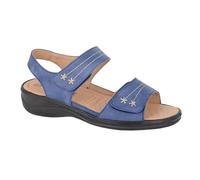 Boulevard Women's Floral Synthetic Nubuck Sandals in Navy | Size: 5 Boulevard Navy 5