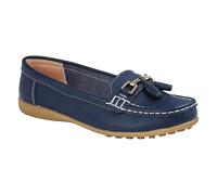 Boulevard Womens/Ladies Action Leather Saddle Loafers DF2508