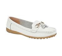 Boulevard Womens/Ladies Action Leather Tassle Loafers