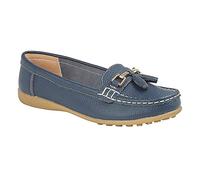 Boulevard Womens/Ladies Action Leather Tassle Loafers