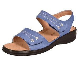 Boulevard Womens/Ladies Floral Synthetic Nubuck Sandals (4 UK) (Navy Blue)