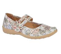 Boulevard L730FM Womens Faux Leather Mary Jane Shoes Multi Floral - UK 5