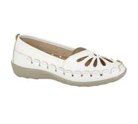 Boulevard Womens/Ladies Leather Casual Shoes (8 UK) (White)