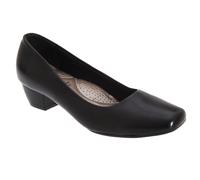 (5 UK, Black) Boulevard Womens/Ladies Low Heel Plain Court Shoes