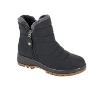 Boulevard L587 Womens Thermal Lined Zip Ankle Boot (Black Nylon, UK Footwear Size System, Adult, Women, Numeric, Medium, 6)