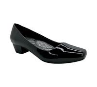 Boulevard Womens/Ladies Patent PU Low Heel Court Shoes DF2342
