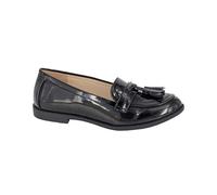 (6 UK, Black) Boulevard Womens/Ladies Patent PU Tassel Loafers