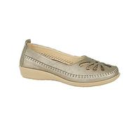Boulevard Womens/Ladies Punched Summer Casual Shoes (6 UK) (Pewter)