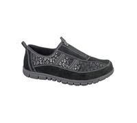 Boulevard Womens/Ladies Suede Extra Wide Trainers (8 UK) (Black)