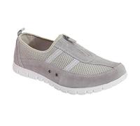Boulevard Womens/Ladies Wide Fitting Zip Leisure Casual Shoes (5 UK) (Grey)