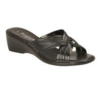 Boulevard Womens/Ladies X Over Mule Sandals DF217