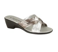 Boulevard Womens/Ladies X Over Mule Sandals DF217