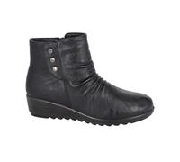 Boulevard Womens/Ladies Zip Ankle Boots (5 UK) (Black)