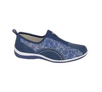 Boulevard Women's Leisure Suede Zip Casual Shoes in Navy | Size: 9 Boulevard Navy 9