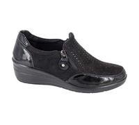Boulevard Women's Patent PU Casual Shoes in Black | Size: 6 Boulevard Black 6