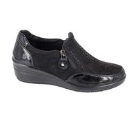 Boulevard Women's Patent PU Casual Shoes in Black | Size: 8 Boulevard Black 8
